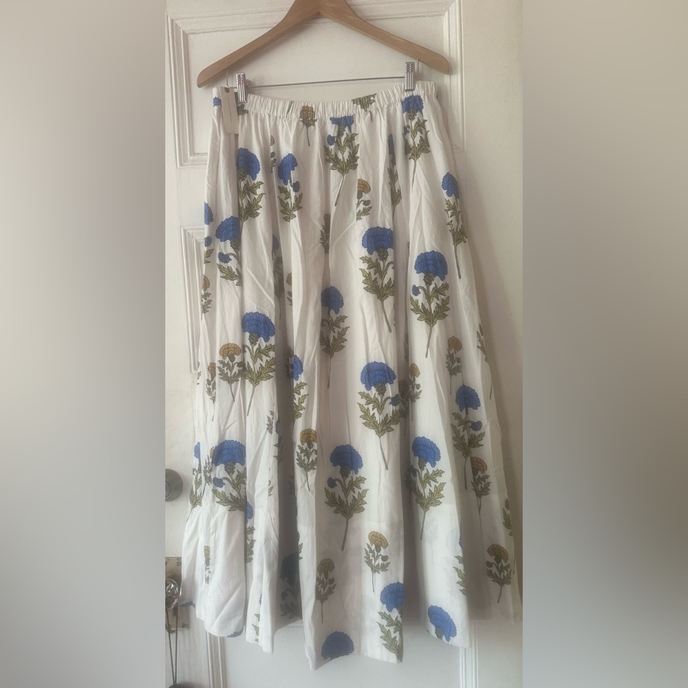 Anthropologie Floral Print Maxi Skirt, L